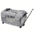 Large Capacity 4-in-1 Rolling Pet Carrier Backpack & Trolley Suitcase