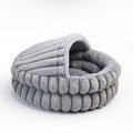 Soft Hooded Cat Cave Bed with Self-Warming Cushion & Non-Slip Bottom