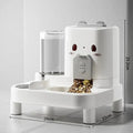 3-in-1 Raised Pet Feeding Station with Automatic Water Fountain & Food Bowl