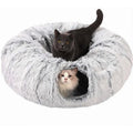 2-in-1 Plush Cat Tunnel Bed