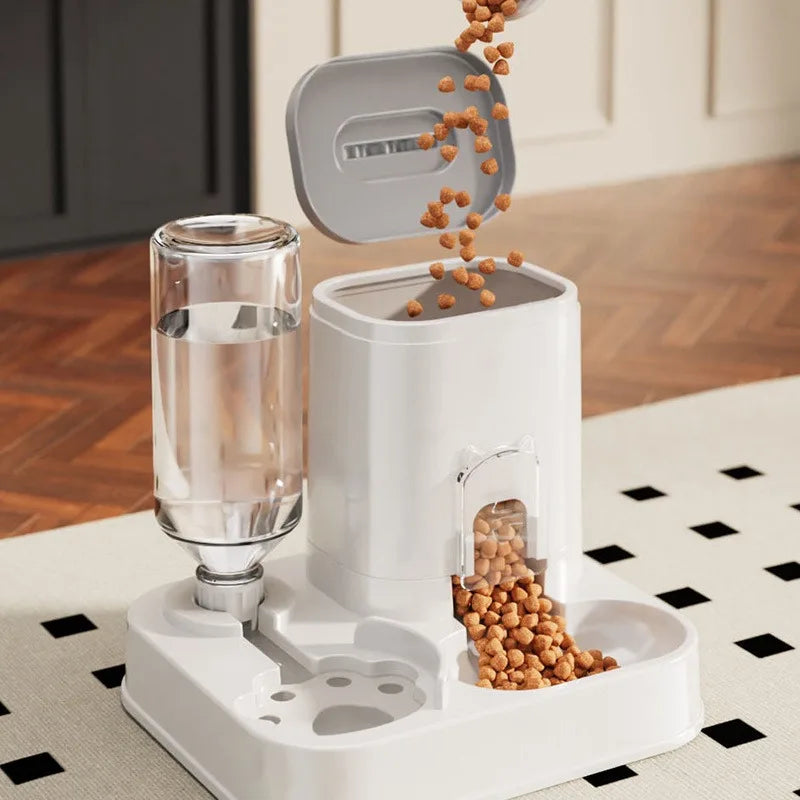 2 In 1 Automatic Pet Feeder For Cats Dogs Water Dispenser Food Bowl Drinking Feeding Device Durable Pet Supply