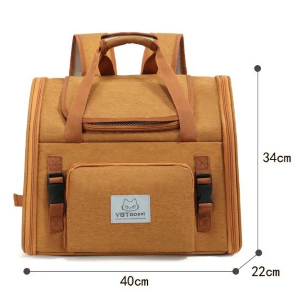Foldable and Expandable Portable Cat Bag Outdoor Breathable Large-capacity Pet Durable Carrying Bag Foldable Car Cat Bag
