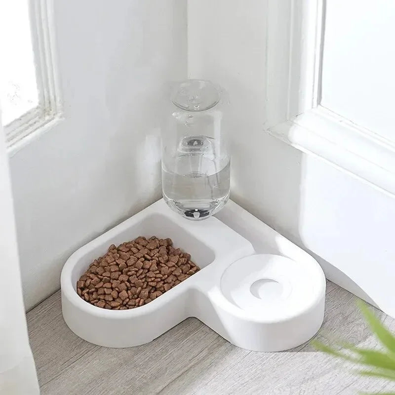 1pc Automatic Drinking Love Pet Bowl Moisture-proof Cat Bowl Dog Basin Dual-use Multi-functional Drinking And Feeding
