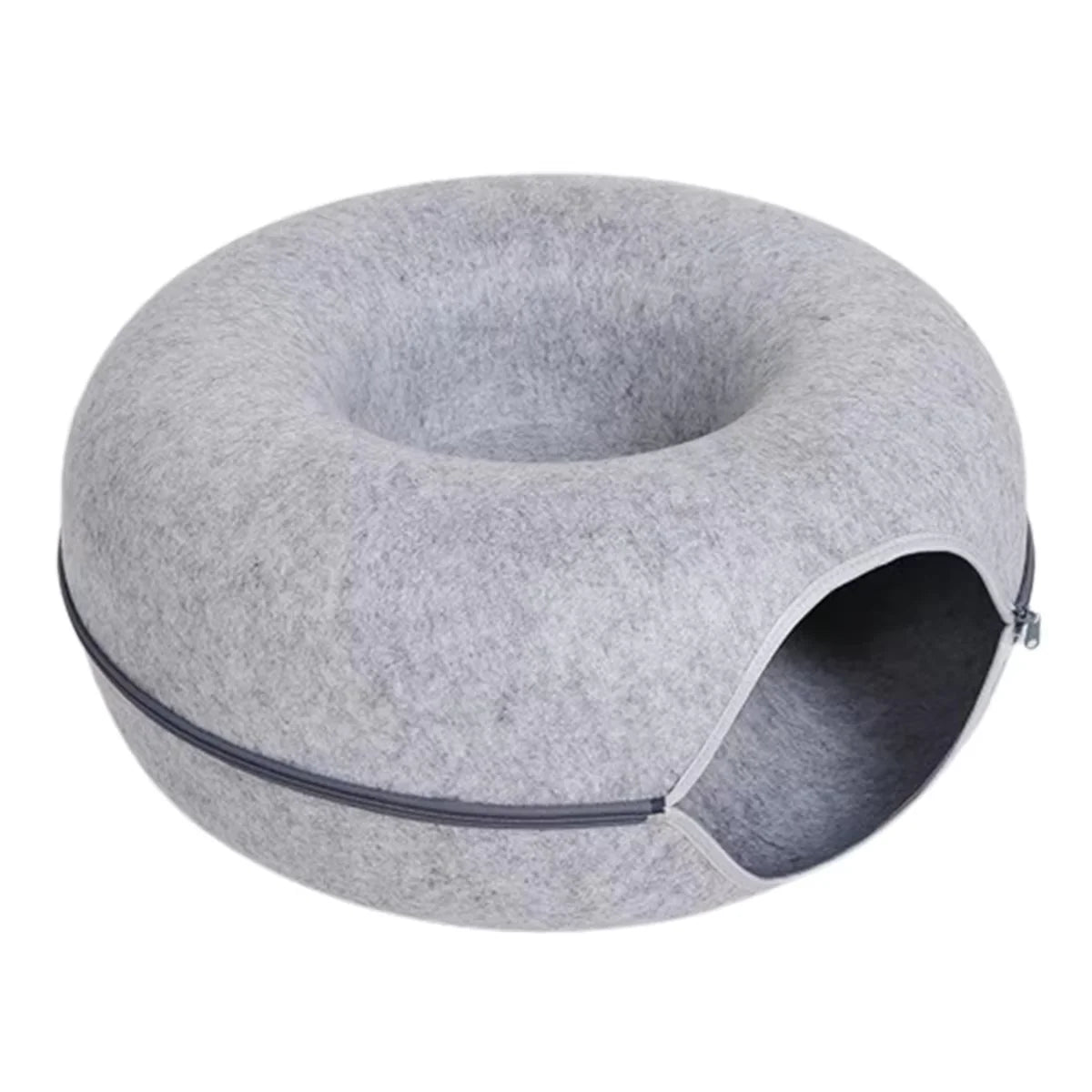 Felt Cat Tunnel Donut Nest