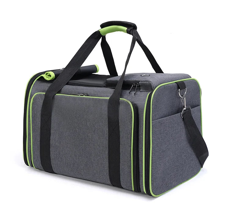 Cat Bag Foldable Large Capacity Cat Outdoor Car Expansion Portable Pet Handbag Breathable Diagonal Cross Bag for Cats and Dogs