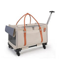 Large Rolling Pet Carrier Trolley with Wheels for Cats & Dogs