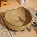Cat Bed Hand-Woven Cotton Rope Cat Basket All Season Indoor Weaving Pet Resting Scratching Sleeping Furniture for All Breeds