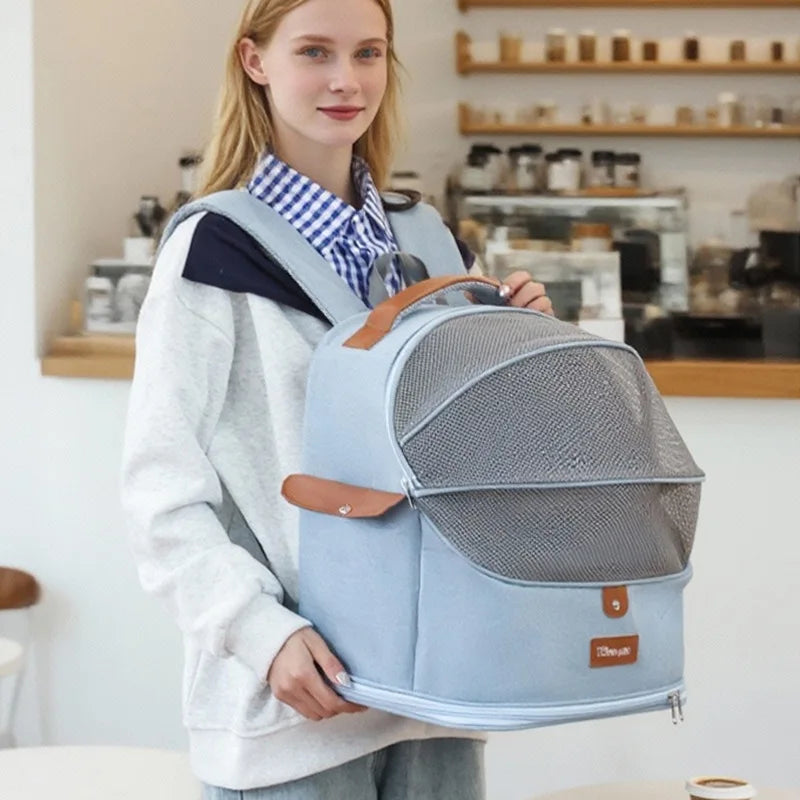 Cute Fashionable Pet Backpack Carrier with Front-Carry Design for Cats