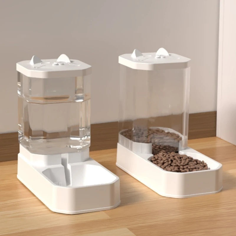 Automatic Pet Feeder Large Capacity Pet Water Dispenser, Durable Food Storage Feeder Water Bowl for Cat and Dog