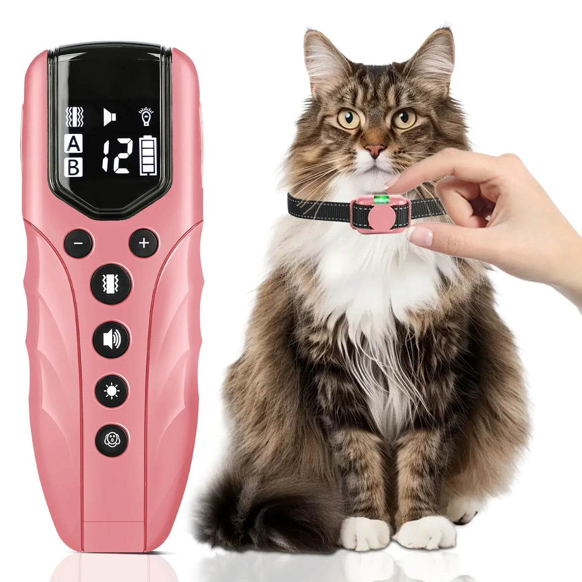 No-Shock Cat Training Collar with Remote (2000ft Range)