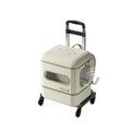 2-in-1 Rolling Cat Carrier Backpack with Built-In Litter Box