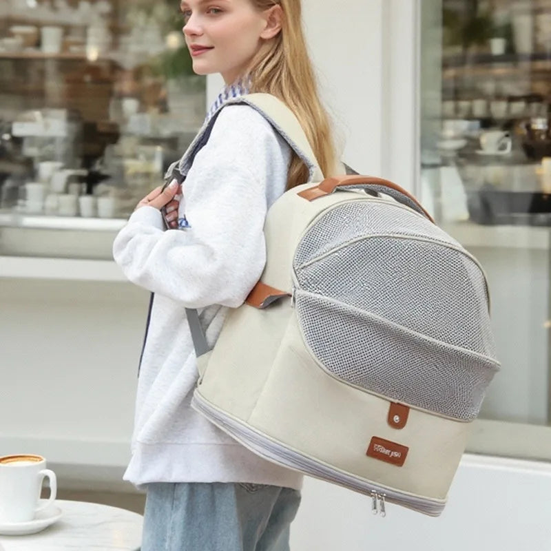 Cute Fashionable Pet Backpack Carrier with Front-Carry Design for Cats