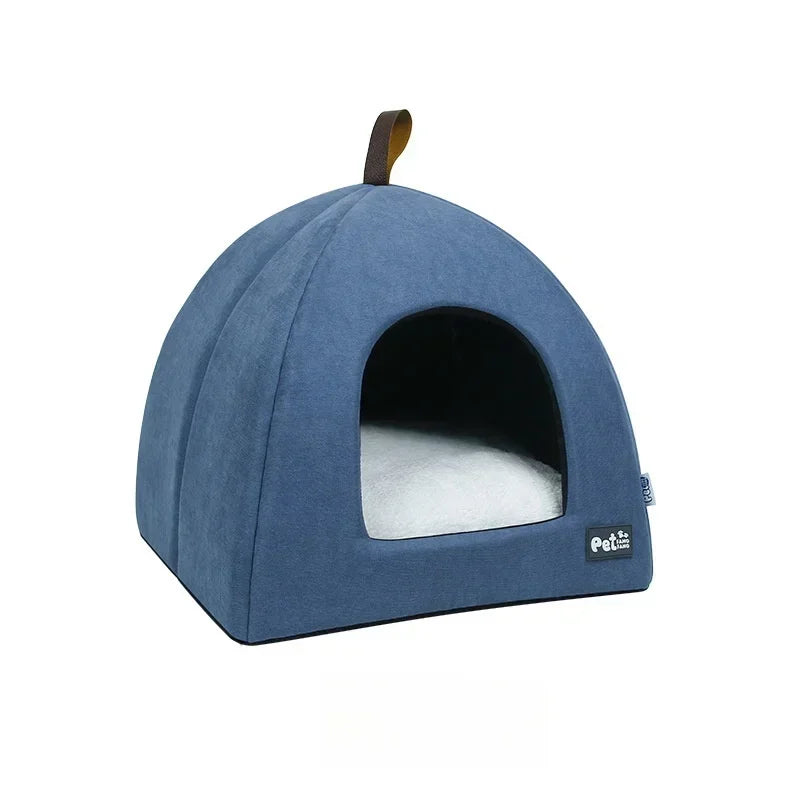Winter Warm Cozy Cat Cave & Tent House