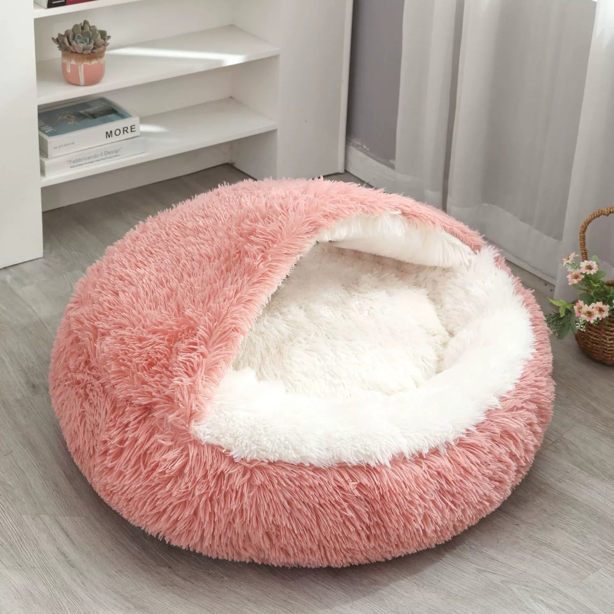 ound Winter Warm Plush Cat Bed & Cushion